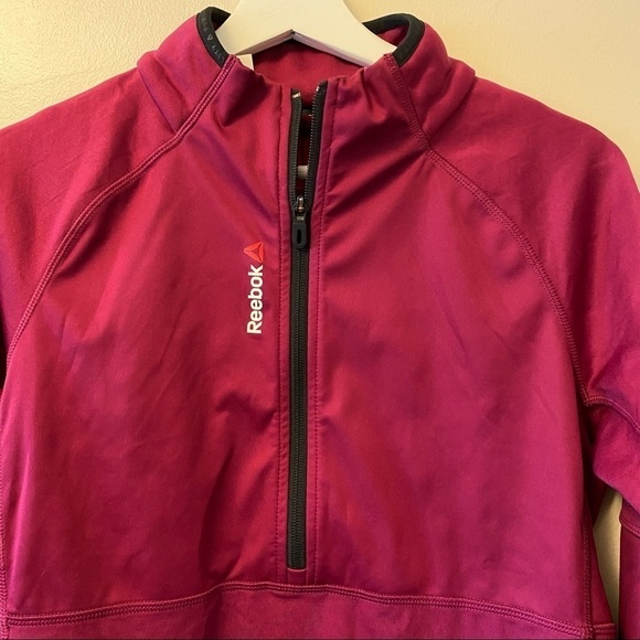 Reebok 1/2 Zip Fleece Lined Running Workout Top - Picture 2 of 12